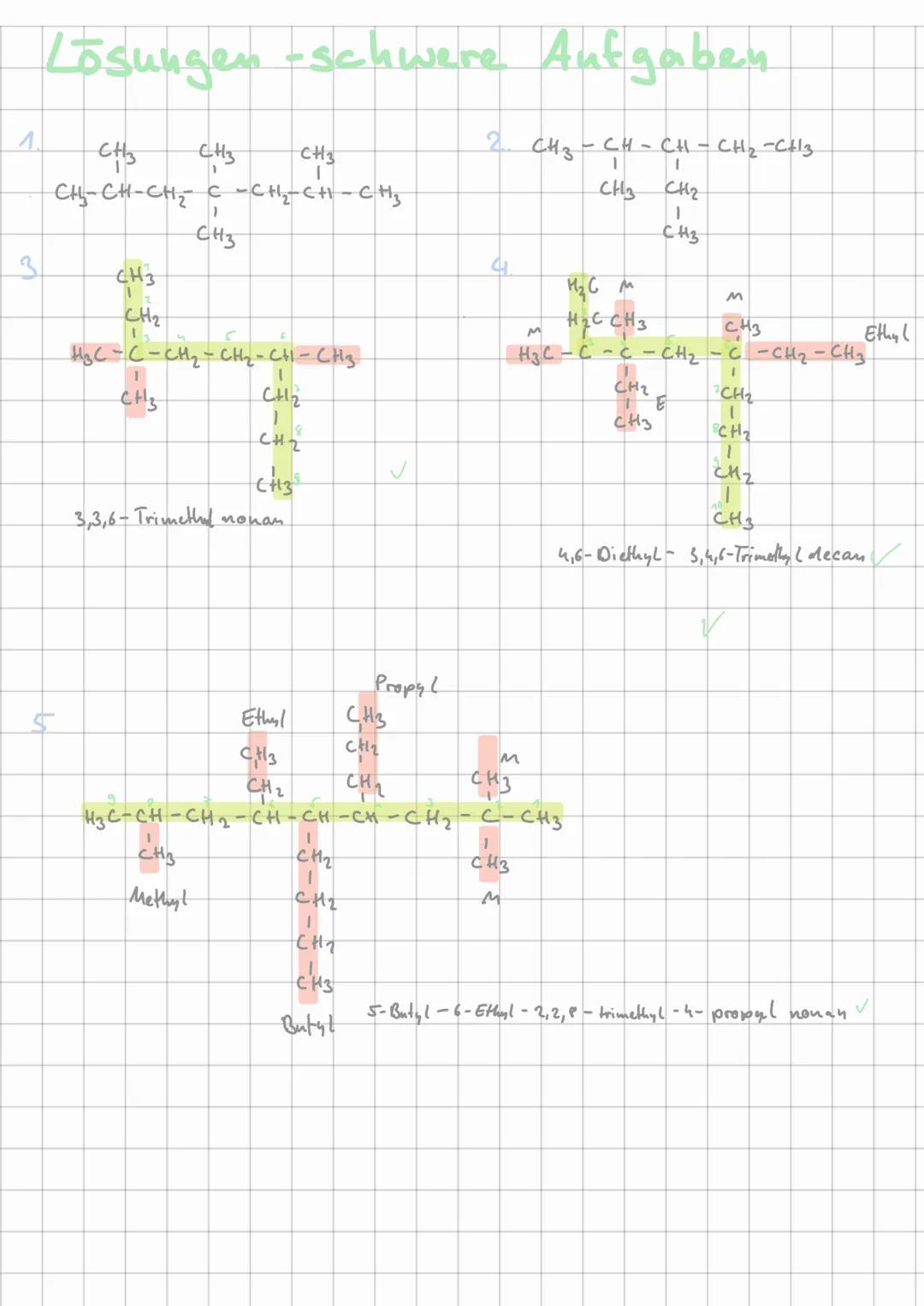 # Alkane benennen
einfaches Beispiel

    H
    |
  H-C-H
  |   Methyl
  H-C-H H-C-H
    |   |
    H   H


    H   H   H   H   H   H
    |  