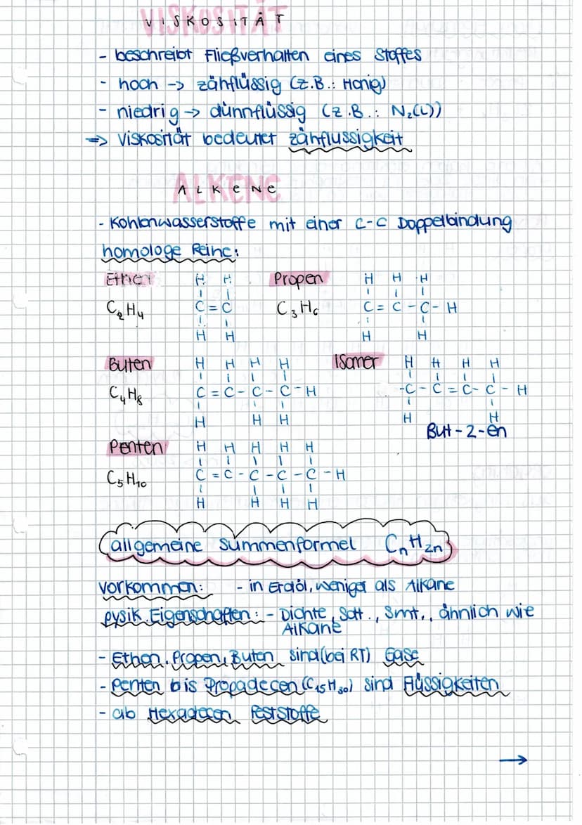 Chem. Eigenschaft: - Verbrennung mit Luft sauerstoff
Reaktionsgleichung
65p Propen + Sauerstoff → Kohlenstoff dioxid + Wasser
2 C3H6 + 90₂
→
