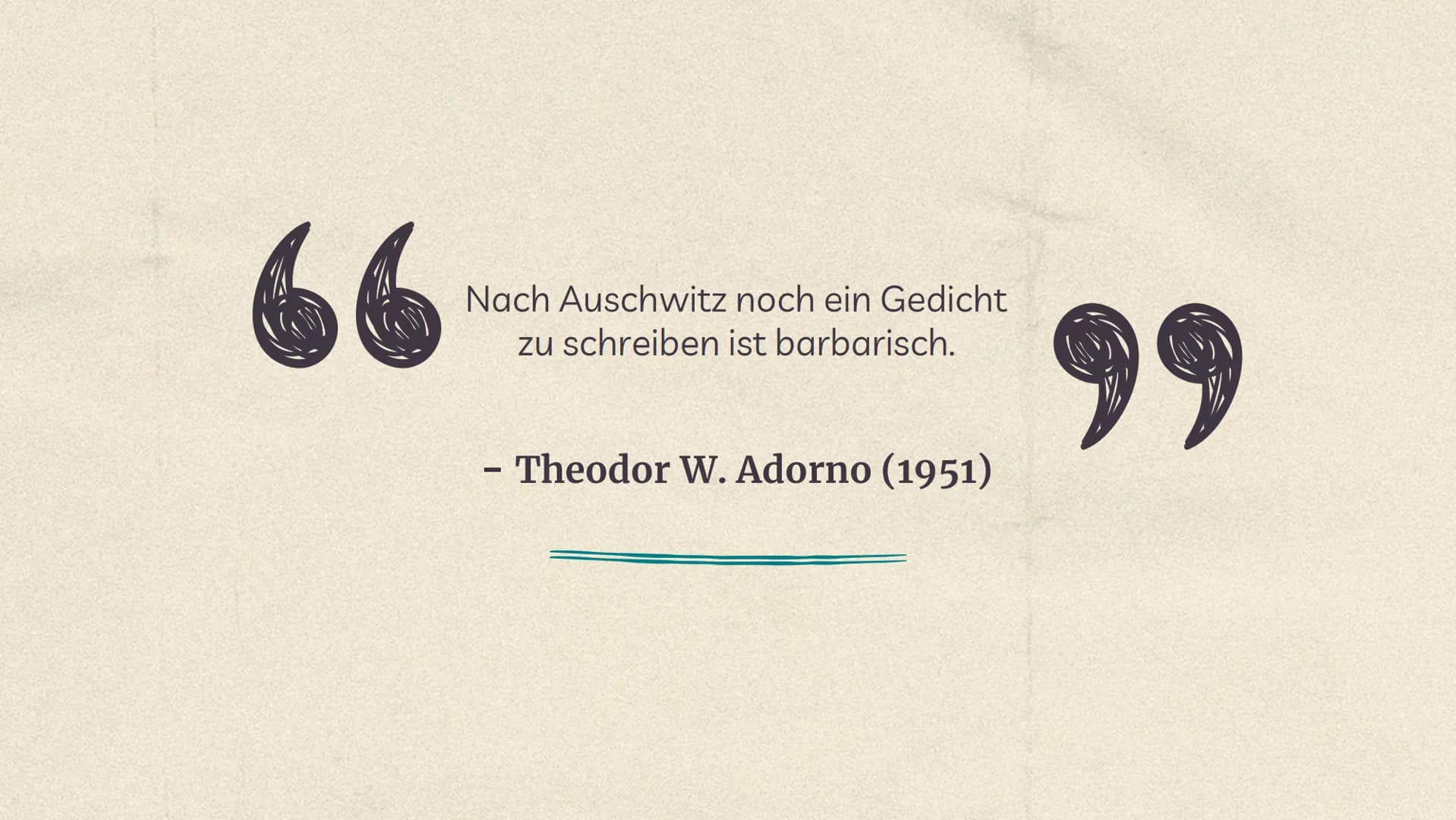 Trümmer-
literatur
- Trümmerliteratur (1945-1950)
Eine deutsche Literaturepoche direkt nach
dem 2. WK, die nur 5 Jahre lang andauert.
Sie be