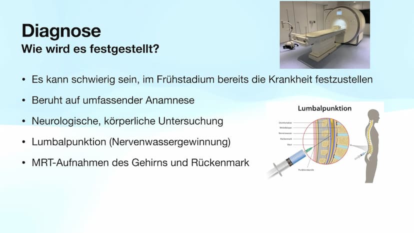 Multiple Sklerose
Biologie-GK Präsentation
Von Sarah Inhaltsverzeichnis
●
●
●
●
●
●
●
●
Allgemeines
Verlaufsformen
Symptome
Diagnose
Therapi