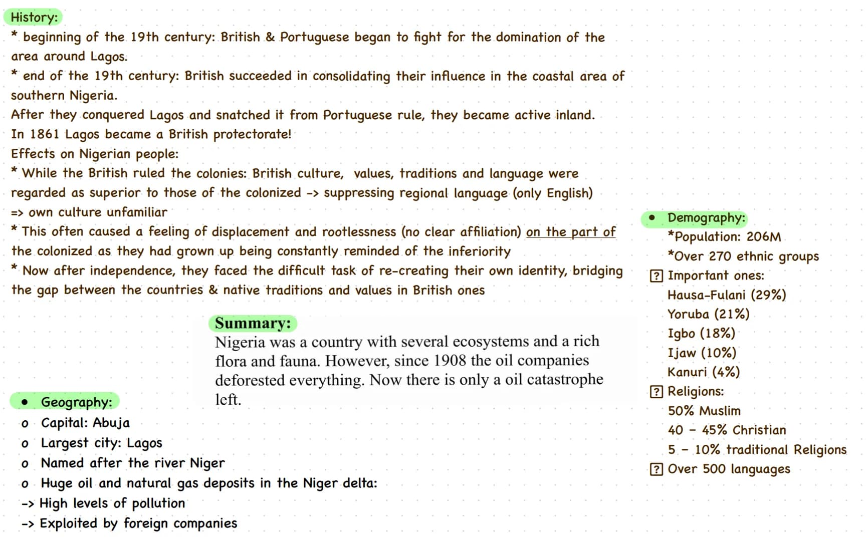 NIGERIA
WHEN TO
LARARAM History:
* beginning of the 19th century: British & Portuguese began to fight for the domination of the
area around 