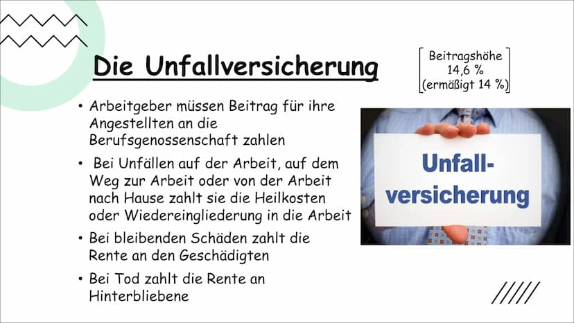 Die
Sozialversicherung
VON LEILA UND VERONIKA
Sozialversicherung
TEUR MON
///// ●
●
●
●
Inhalt
Generelle Informationen
Die Krankenversicheru