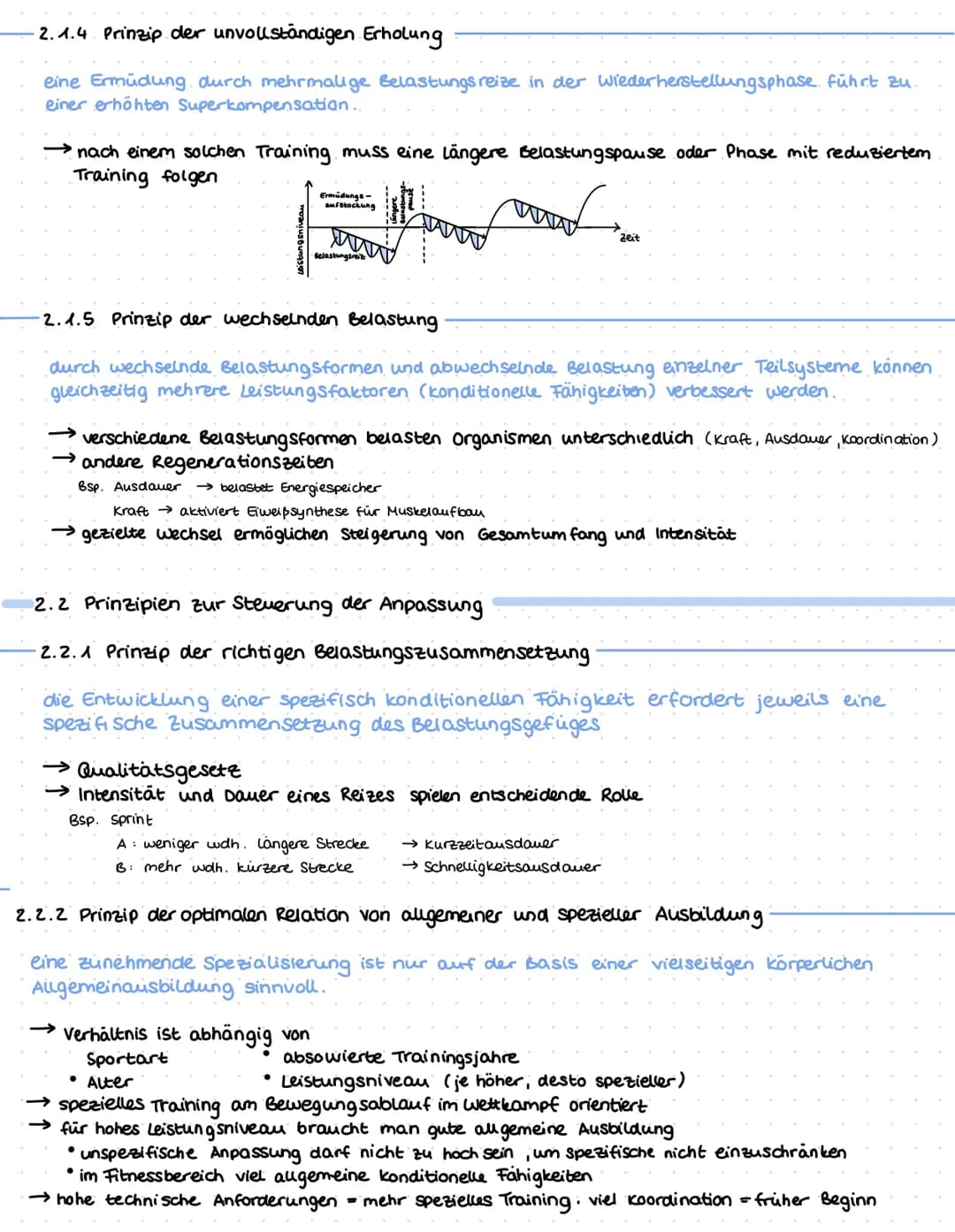 2. Trainingsprinzipien
Trainingsprinzipien sind praktisch orientierte Grundsätze für die Gestaltung des Trainings; mit ihnen
versucht man, d
