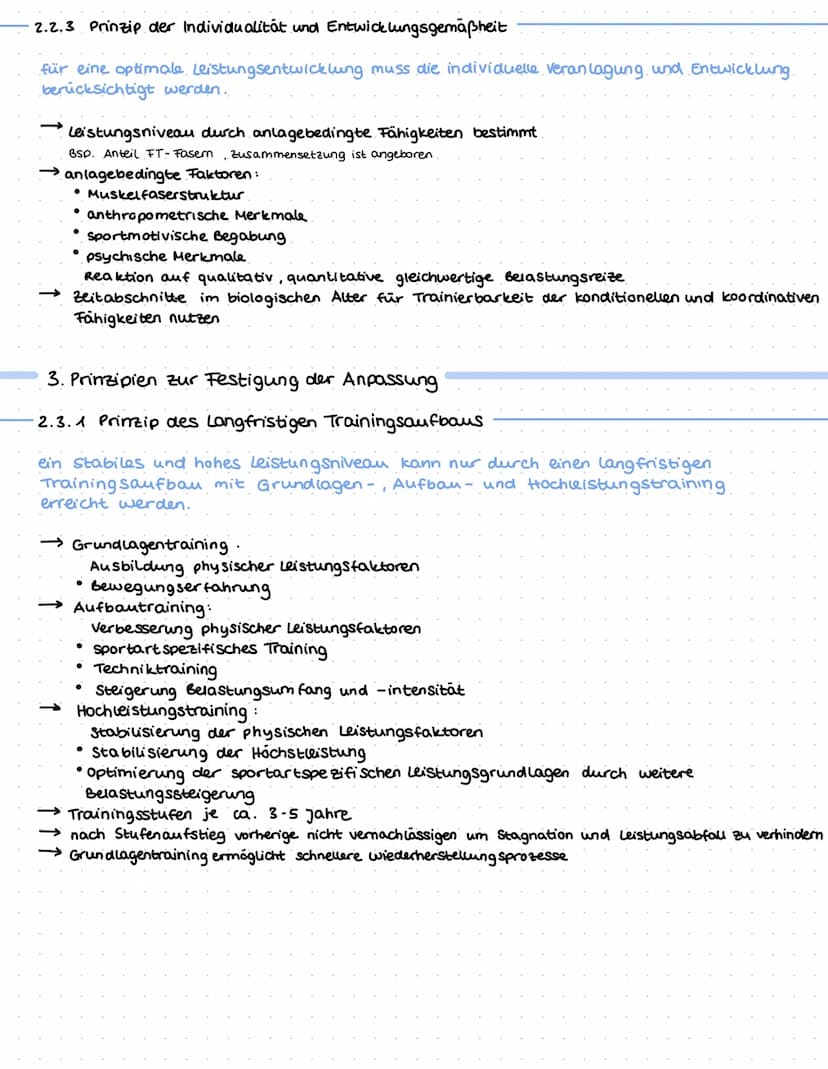 2. Trainingsprinzipien
Trainingsprinzipien sind praktisch orientierte Grundsätze für die Gestaltung des Trainings; mit ihnen
versucht man, d