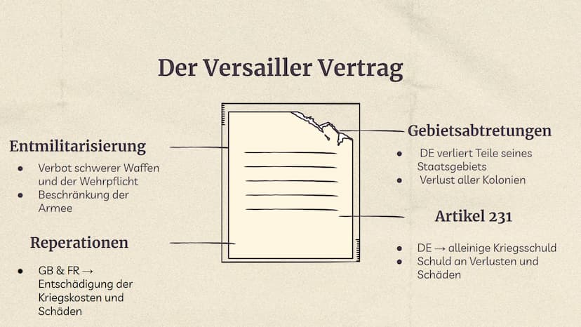 Versailler
Vertrag Inhaltsverzeichnis
01
Allgemeine
Informationen
03
Inhalt des
Vertrags
Quellen
02
Verlauf
04
Folgen 01
Allgemeine
Informat