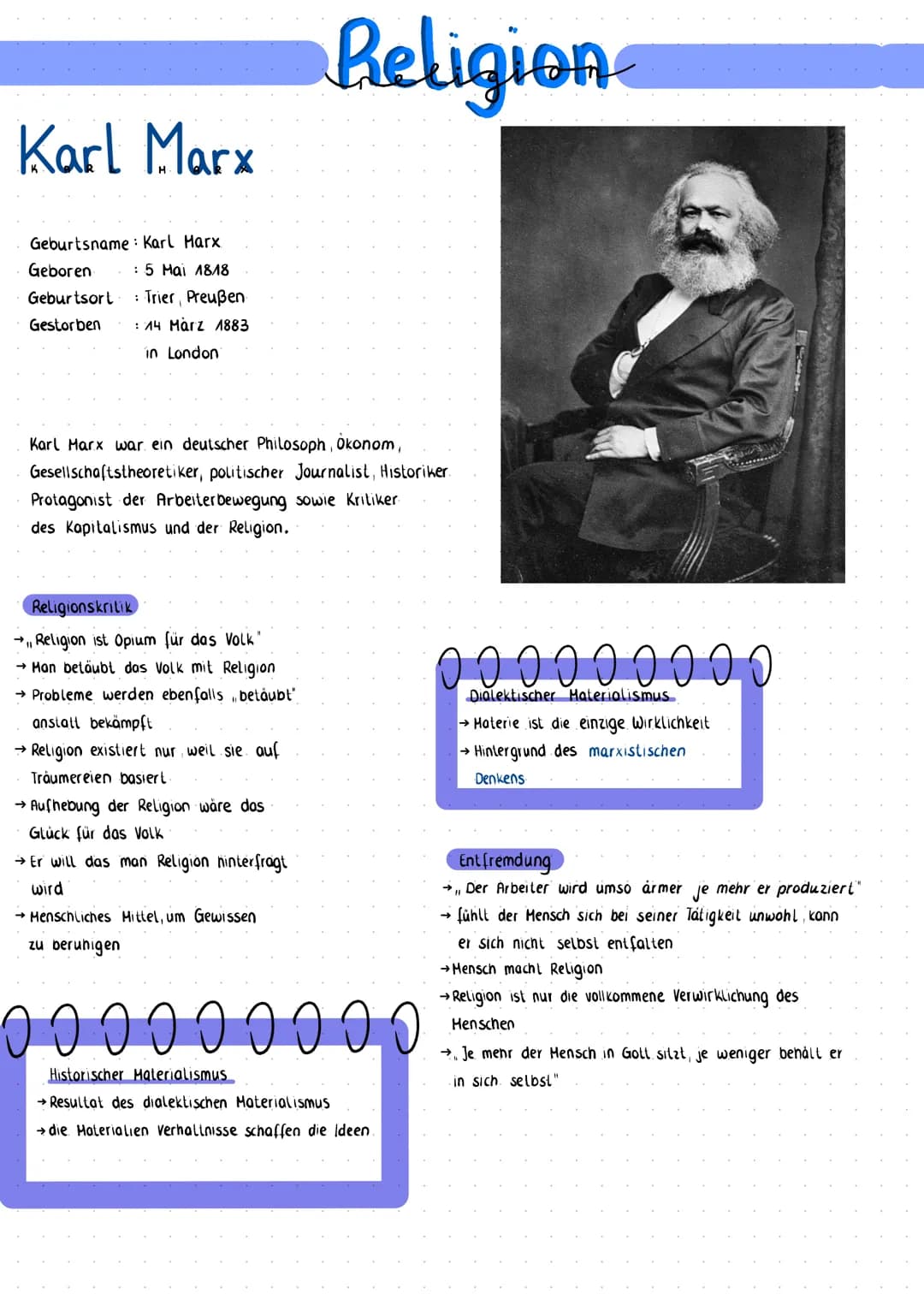 Karl Marx
Geburtsname: Karl Marx
Geboren. : 5 Mai 1818
: Trier, Preußen
Geburtsort
Gestorben
14 März 1883
in London
Karl Marx war ein deutsc