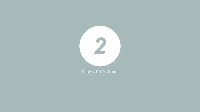 ITALIEN
MENGEN GLIEDERUNG
➤ Lage
➤ Geografie
➤ Flagge
➤ Wirtschaft
➤ Die italienische Geschichte
➤ Politik
➤ Besonderheiten
➤ Fragen?
➤ Quel