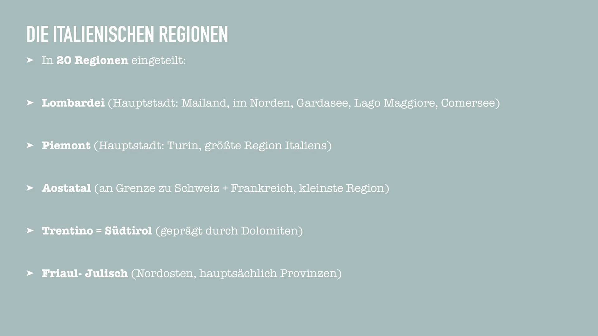 ITALIEN
MENGEN GLIEDERUNG
➤ Lage
➤ Geografie
➤ Flagge
➤ Wirtschaft
➤ Die italienische Geschichte
➤ Politik
➤ Besonderheiten
➤ Fragen?
➤ Quel
