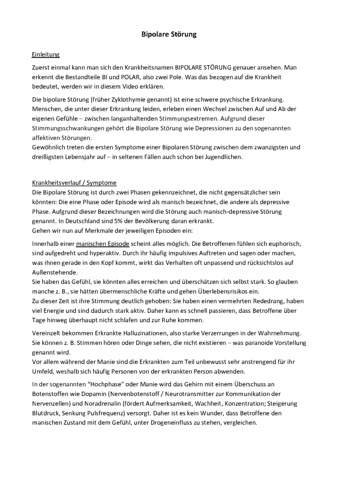 Bipolare Störung