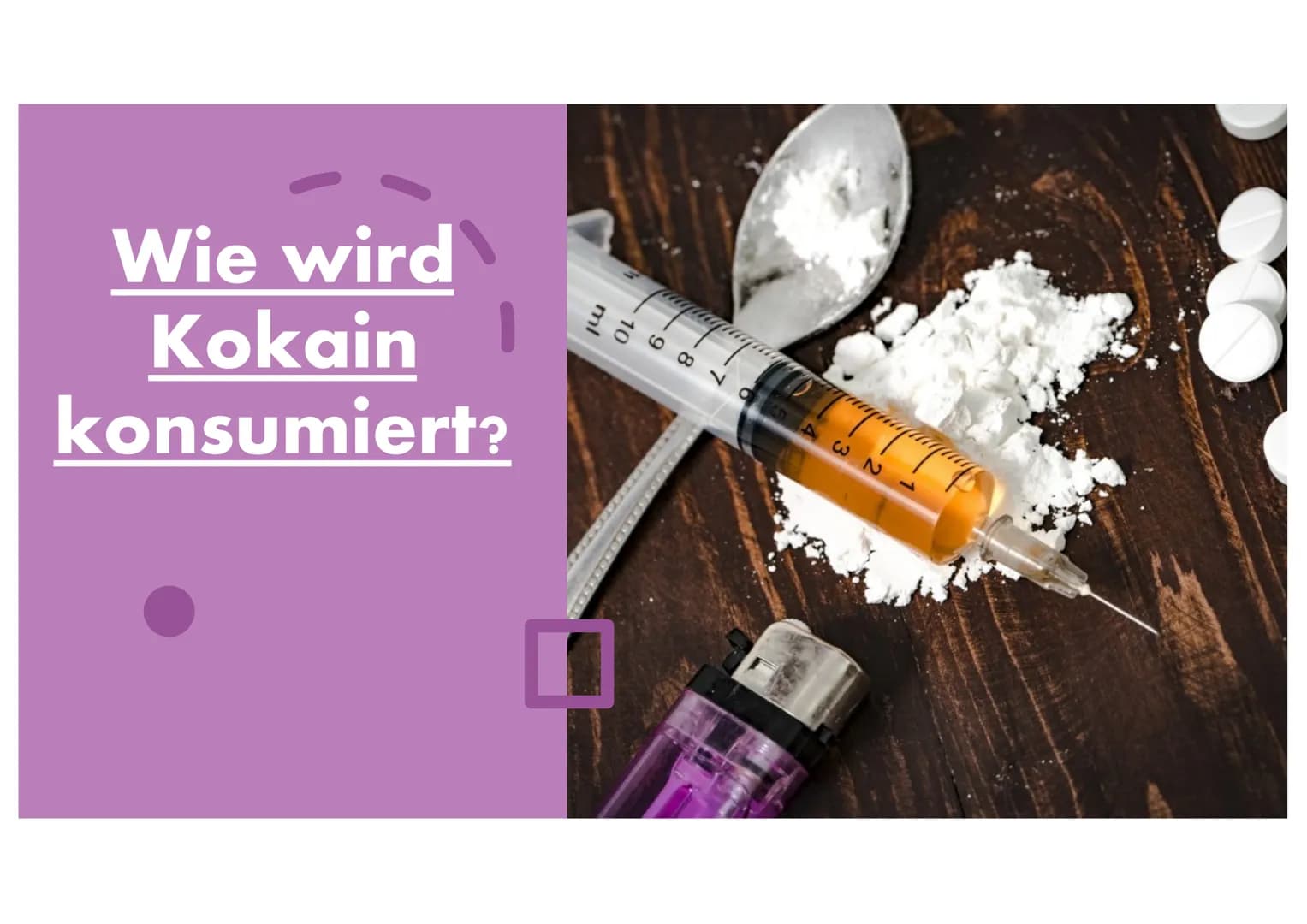 Kokain Gliederung
Was ist Kokain?
Geschichte von Kokain
Anbau & Verarbeitung
Welche Auswirkungen/Wirkungen hat Kokain auf
den Menschen
Droge