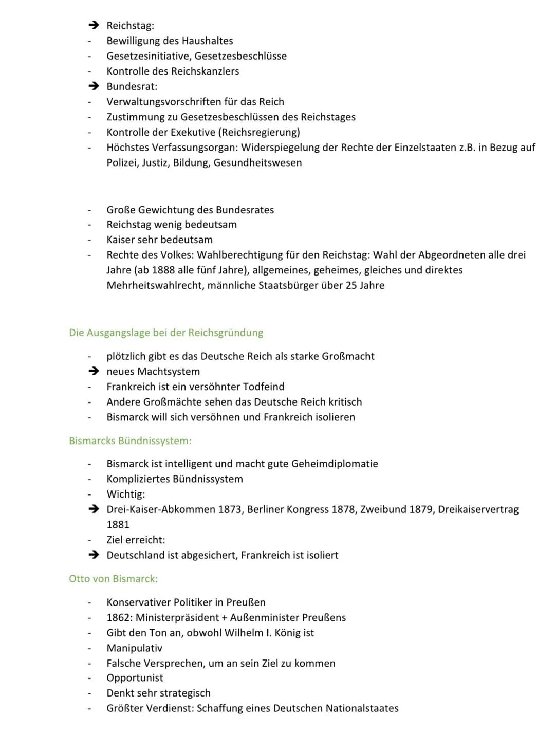 Thema: Reichsgründung
Klausurübersicht
Nationalismus:
-übertriebener Stolz auf das
eigene
↳ fühlt sich anderen Völkern überlegen.
- in Deuts