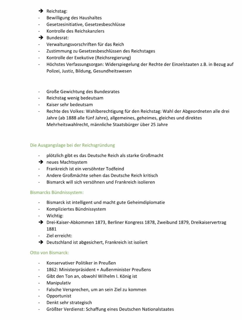 Thema: Reichsgründung
Klausurübersicht
Nationalismus:
-übertriebener Stolz auf das
eigene
↳ fühlt sich anderen Völkern überlegen.
- in Deuts