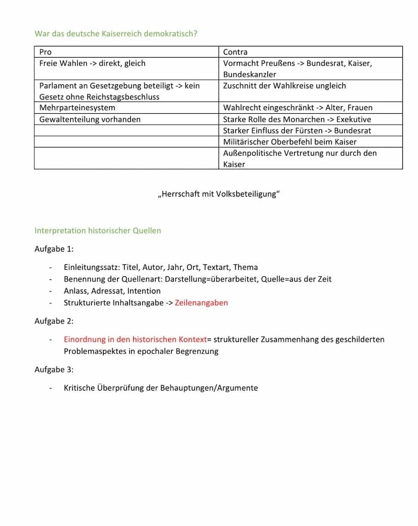 Thema: Reichsgründung
Klausurübersicht
Nationalismus:
-übertriebener Stolz auf das
eigene
↳ fühlt sich anderen Völkern überlegen.
- in Deuts