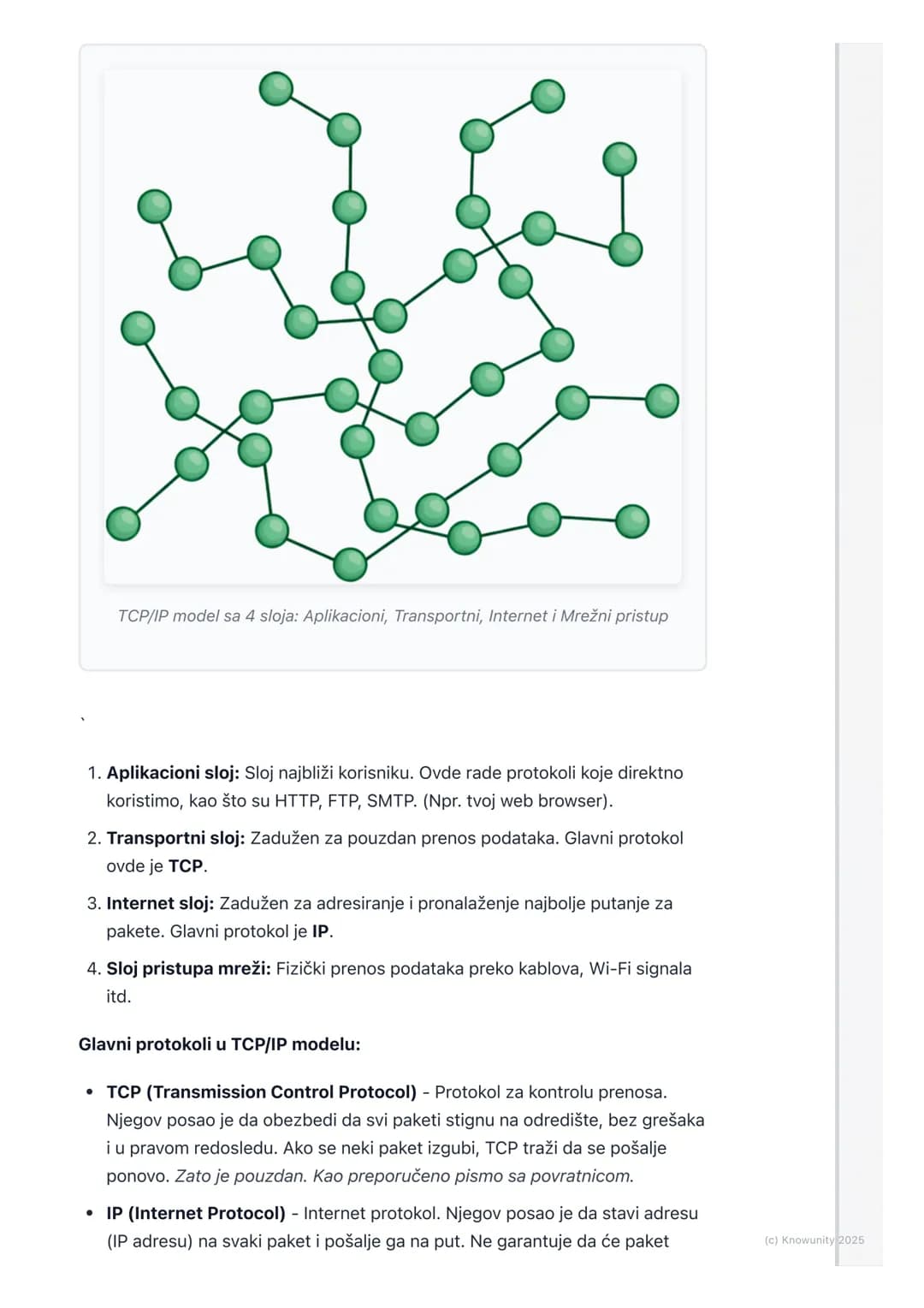# Internet protokoli

Uvod u internet protokole

Internet protokoli su kao pravila saobraćaja, ali za podatke na internetu. Da bi
dva računa
