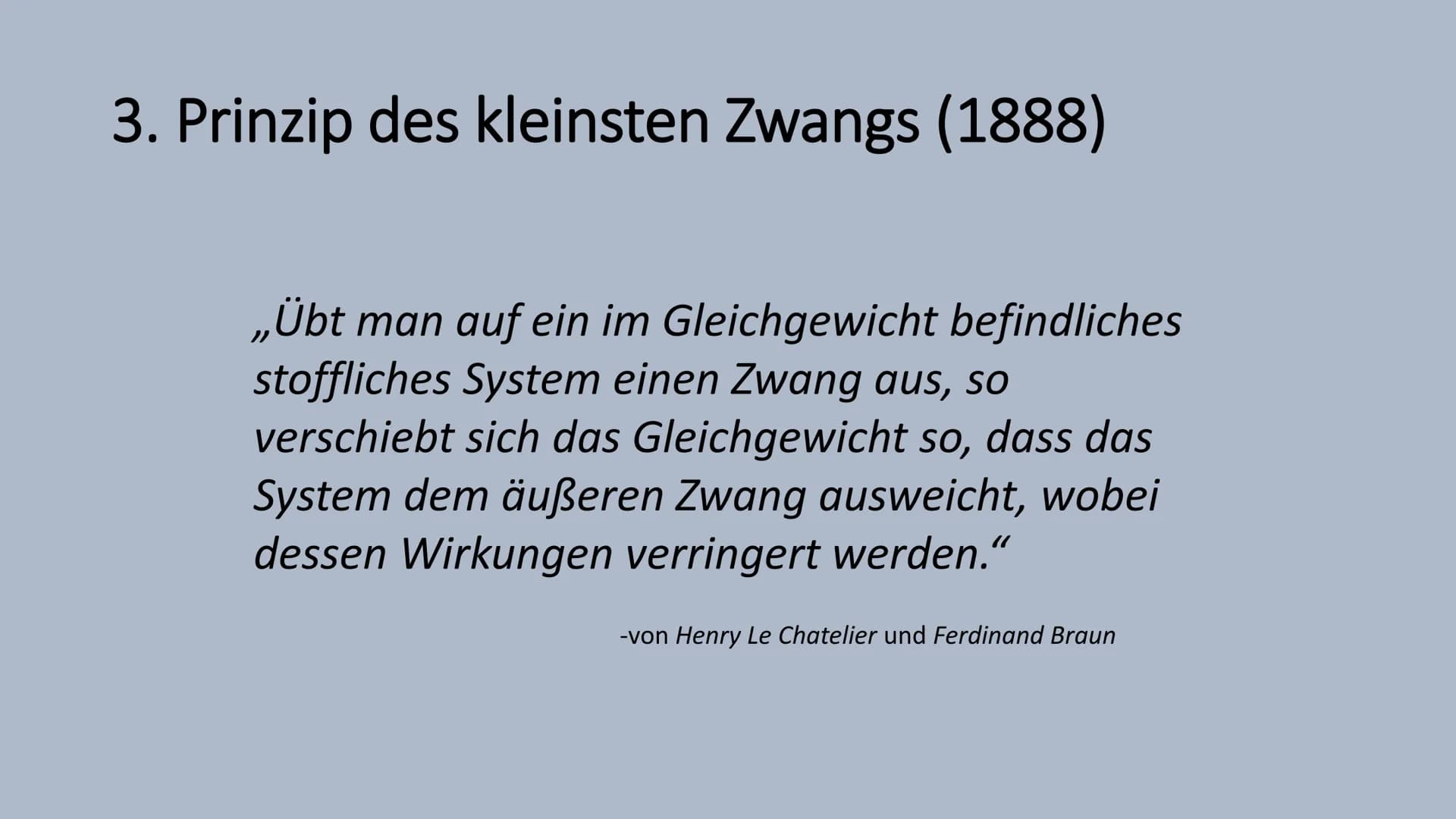 Störung des chemischen
Gleichgewichts Gliederung
1. Definition
2. Massenwirkungsgesetz
3. Prinzip des kleinsten Zwangs
4. Einfluss von Katal