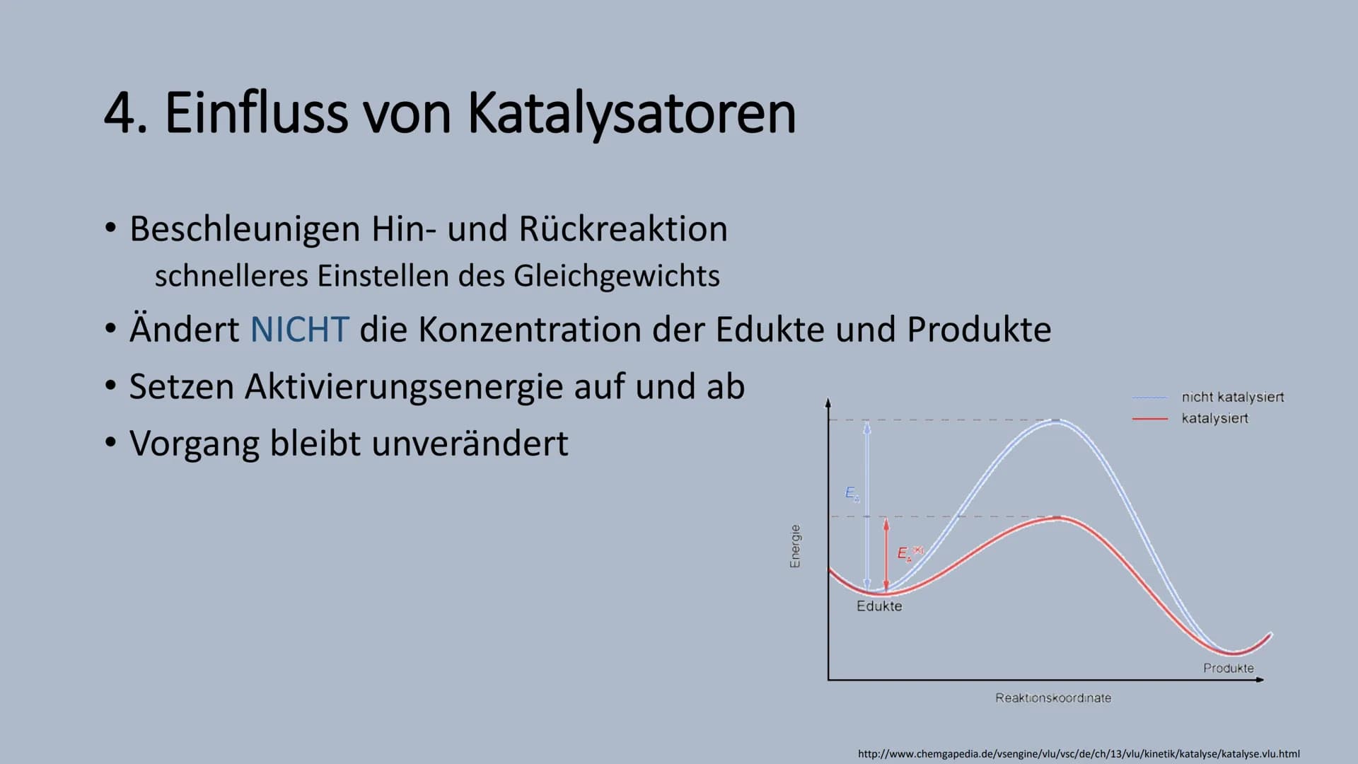 Störung des chemischen
Gleichgewichts Gliederung
1. Definition
2. Massenwirkungsgesetz
3. Prinzip des kleinsten Zwangs
4. Einfluss von Katal