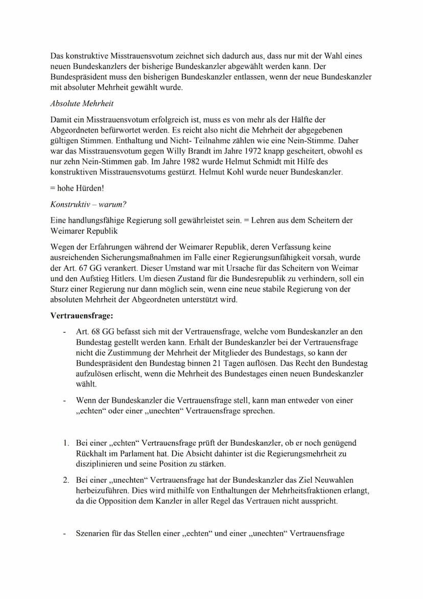 Politikverdrossenheit:
Ist die negative Einstellung der Bevölkerung gegenüber politischen Objekten bzw. ein
gestörtes Verhältnis von Teilen 