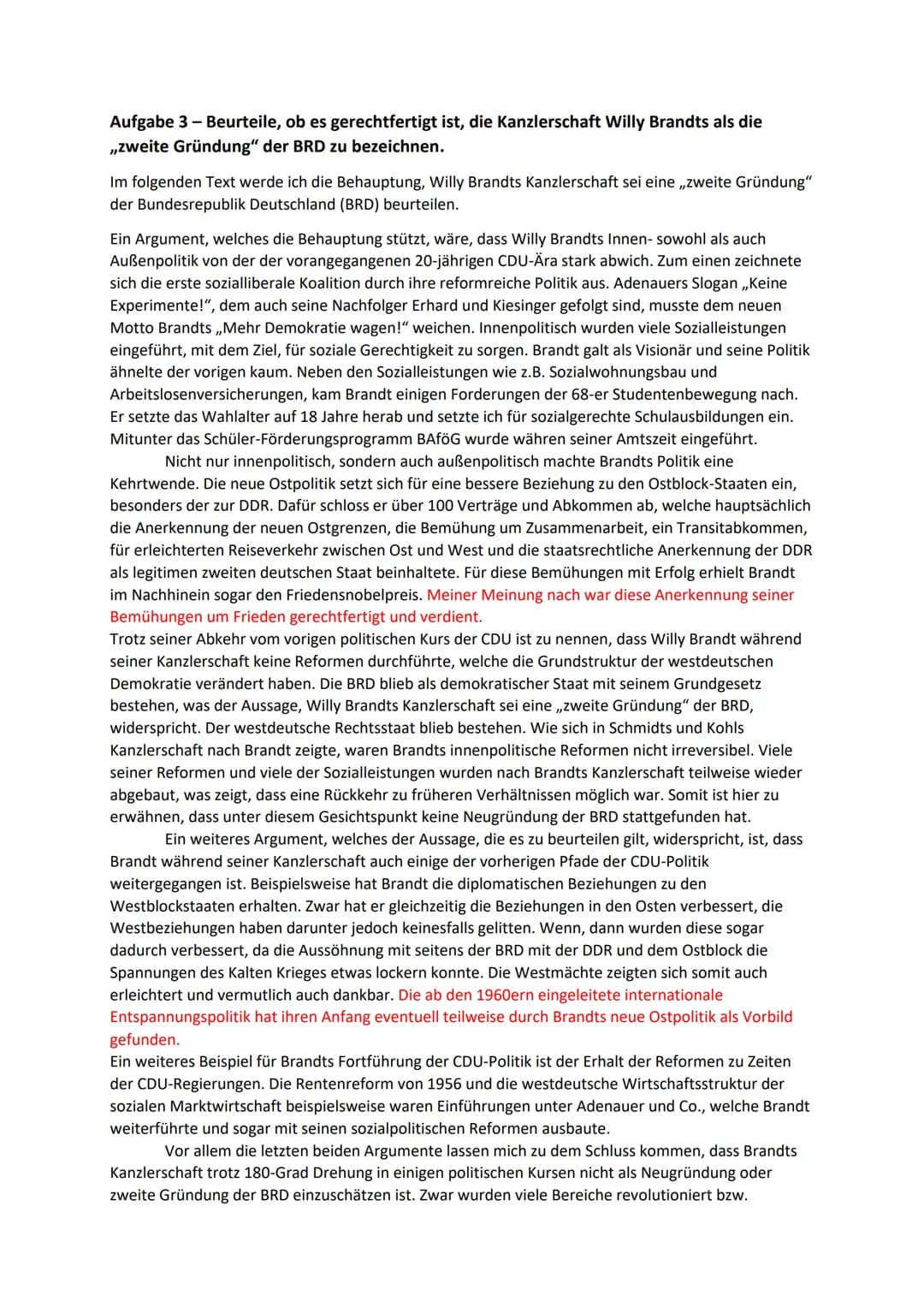 Geschichte Klausur 12-2
(Ergänzungen der Lehrkraft in rot)
Aufgabe 1 a) - Stelle die Berlinblockade dar.
Im folgenden Text werde ich die Ber