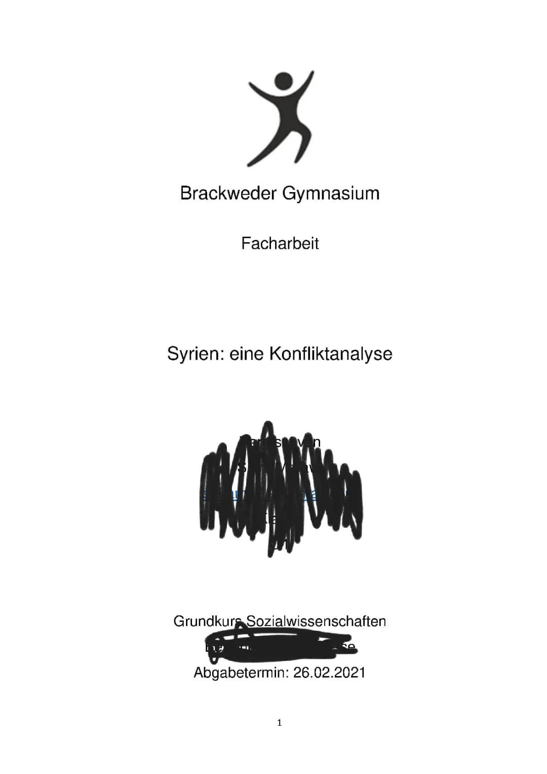 Facharbeit Syrien Konflikt