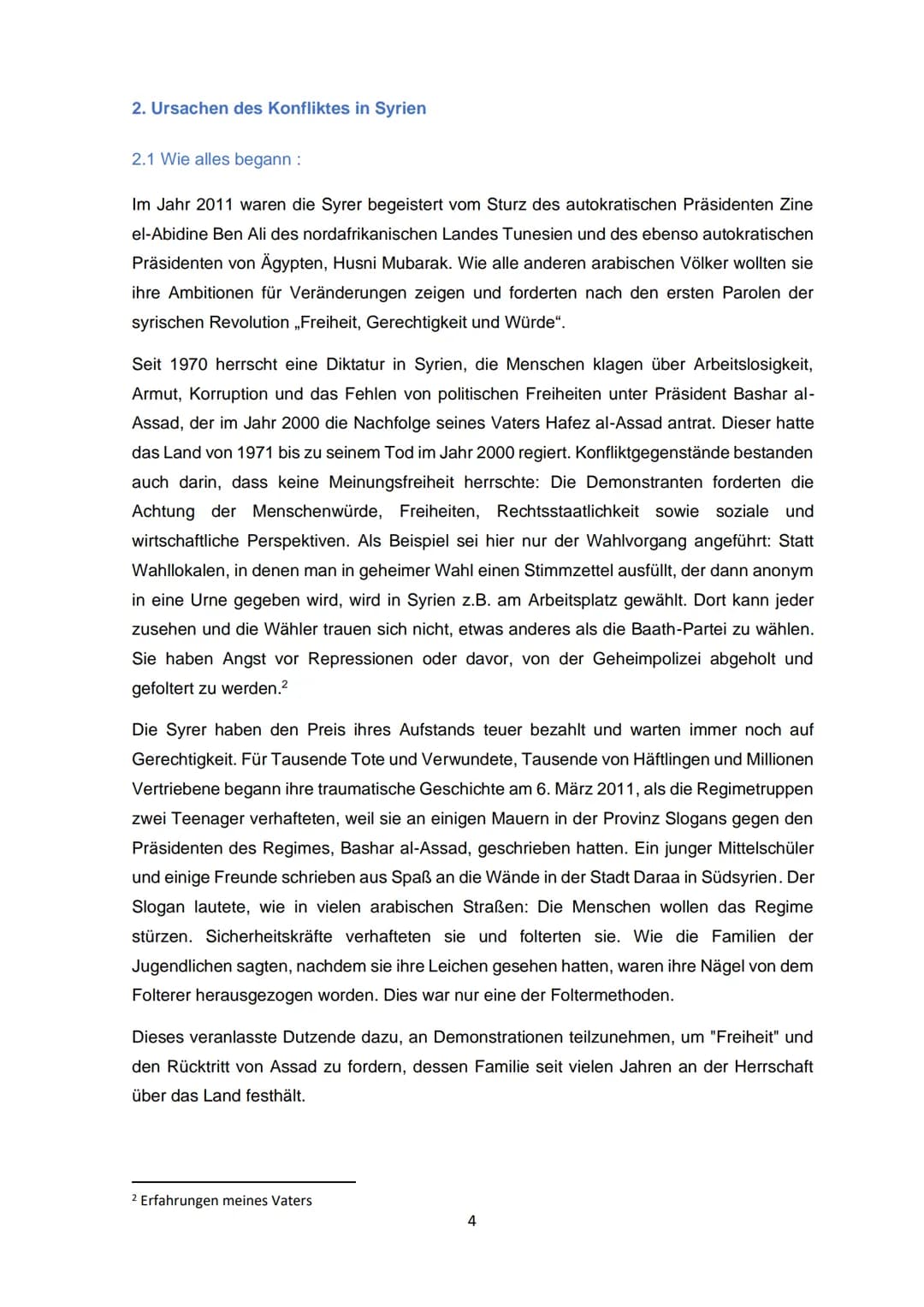 *
Brackweder Gymnasium
Facharbeit
Syrien: eine Konfliktanalyse
n
Grundkurs Sozialwissenschaften
Abgabetermin: 26.02.2021
1 Inhaltsverzeichni