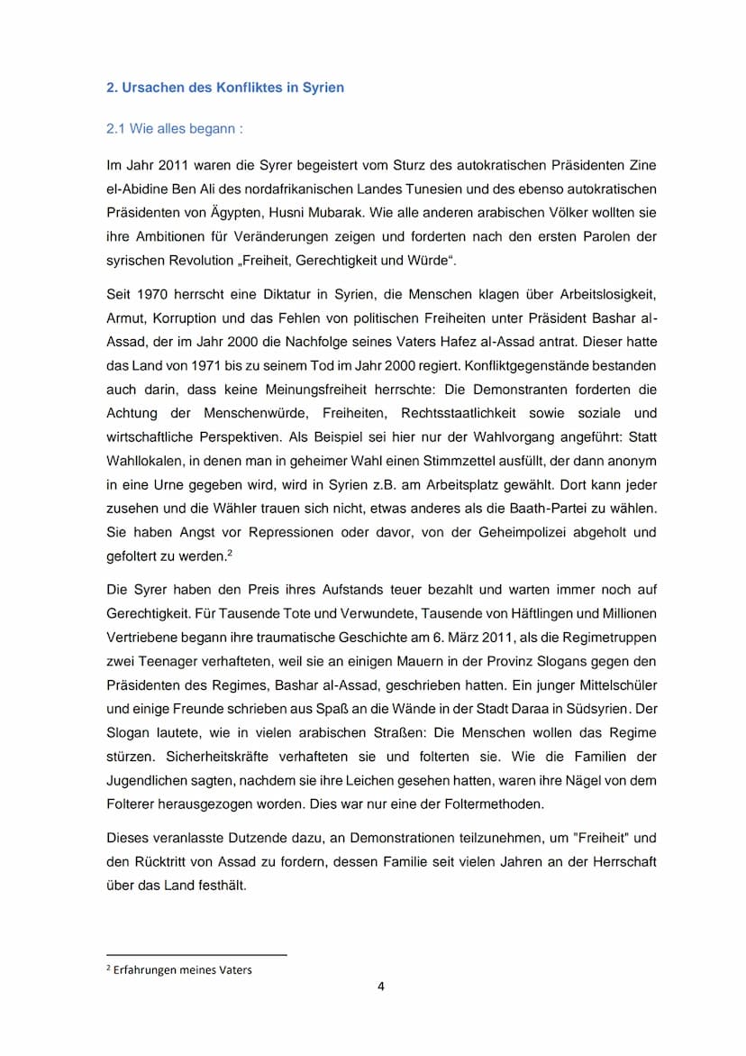 *
Brackweder Gymnasium
Facharbeit
Syrien: eine Konfliktanalyse
n
Grundkurs Sozialwissenschaften
Abgabetermin: 26.02.2021
1 Inhaltsverzeichni