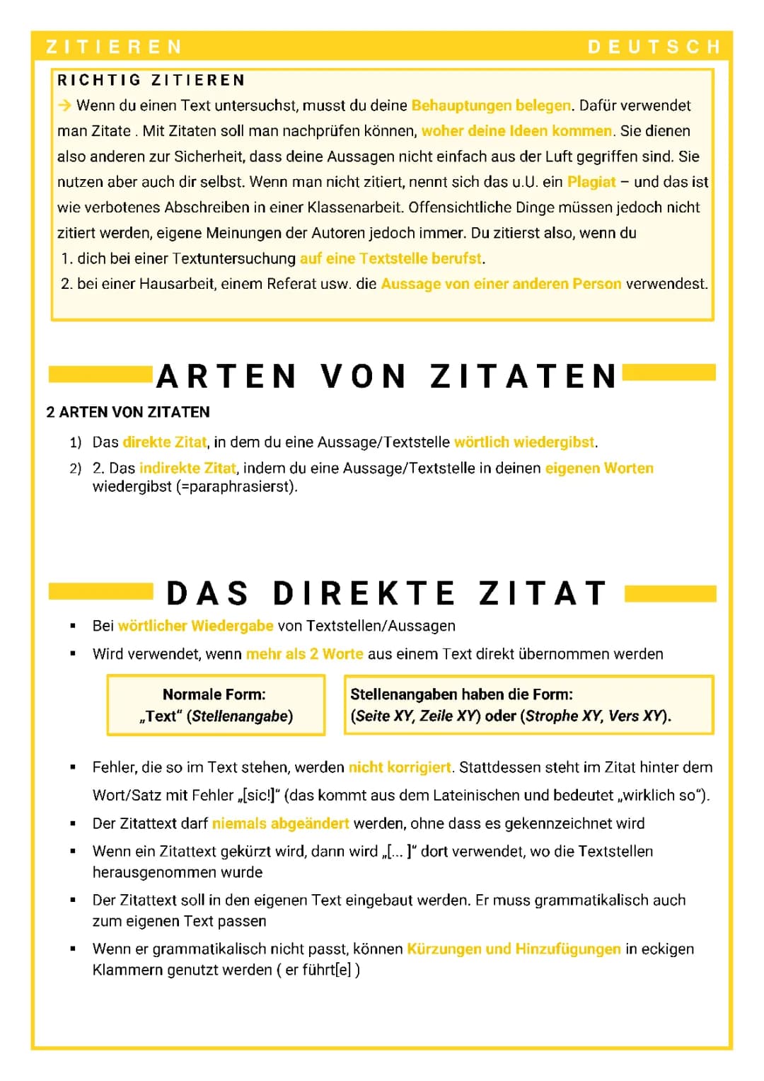 Richtig Zitieren für deine Deutsch Klausur: Beispiele und Tipps