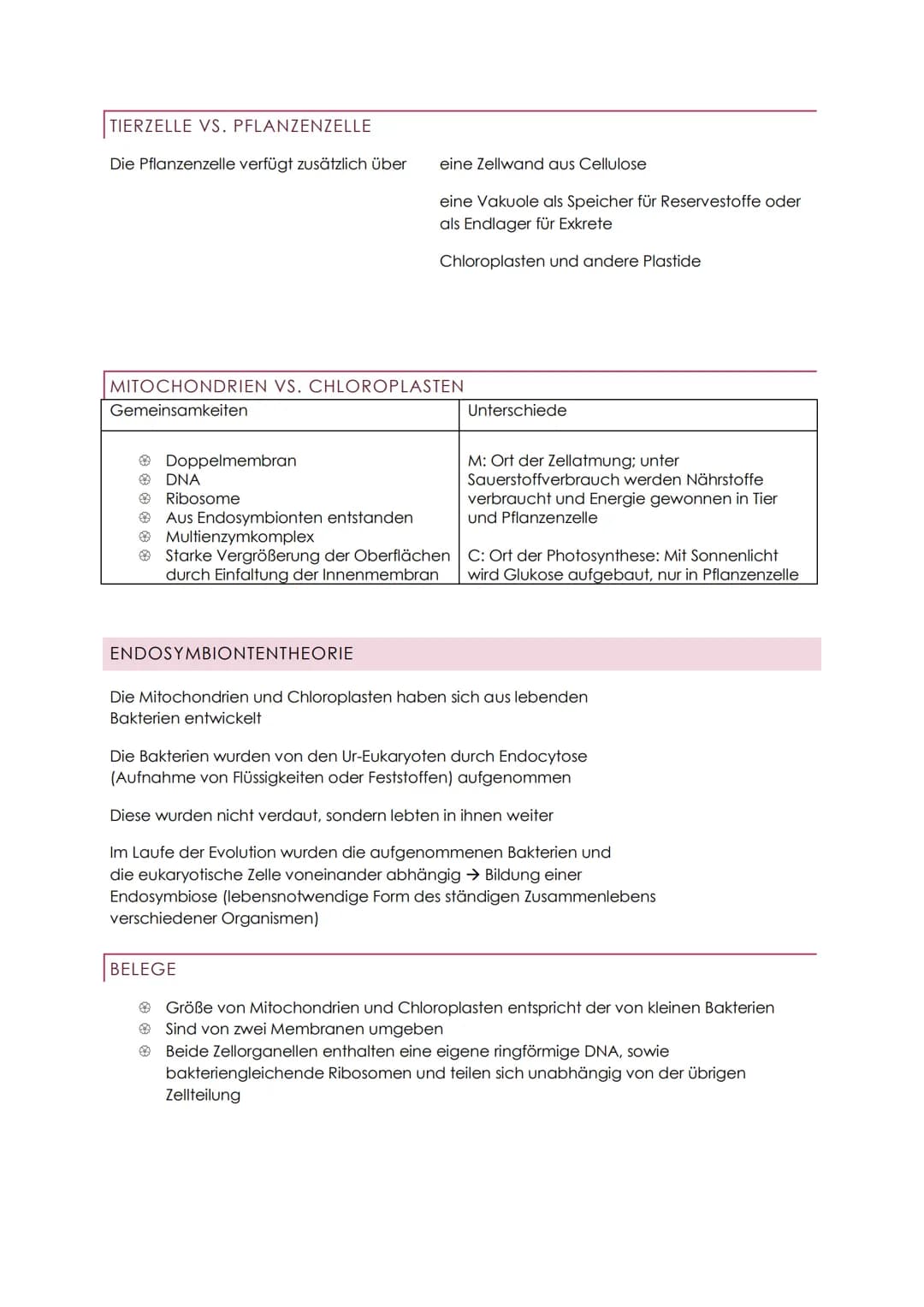 ZYTOLOGIE ABITUR
Zellen gehen immer aus Zellen hervor
Sie enthalten genetisches Material und benötigen Energie
PROKARYOTEN (ZELLEN OHNE ZELL
