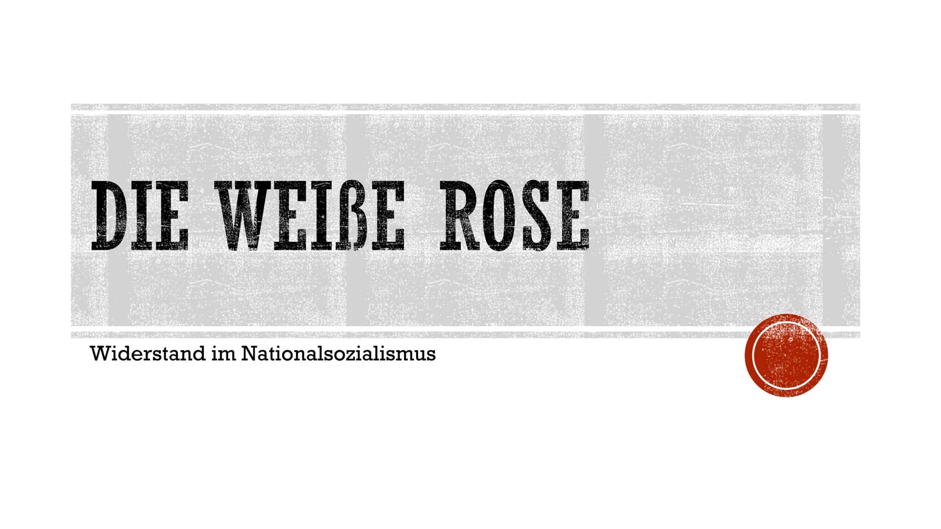 DIE WEIBE ROSE
Widerstand im Nationalsozialismus
C INHALT
Enstehung
Beginn des Widerstands
Mitglieder
Hans Scholl
Sophie Scholl
Alexander Sc