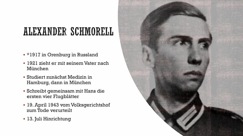 DIE WEIBE ROSE
Widerstand im Nationalsozialismus
C INHALT
Enstehung
Beginn des Widerstands
Mitglieder
Hans Scholl
Sophie Scholl
Alexander Sc