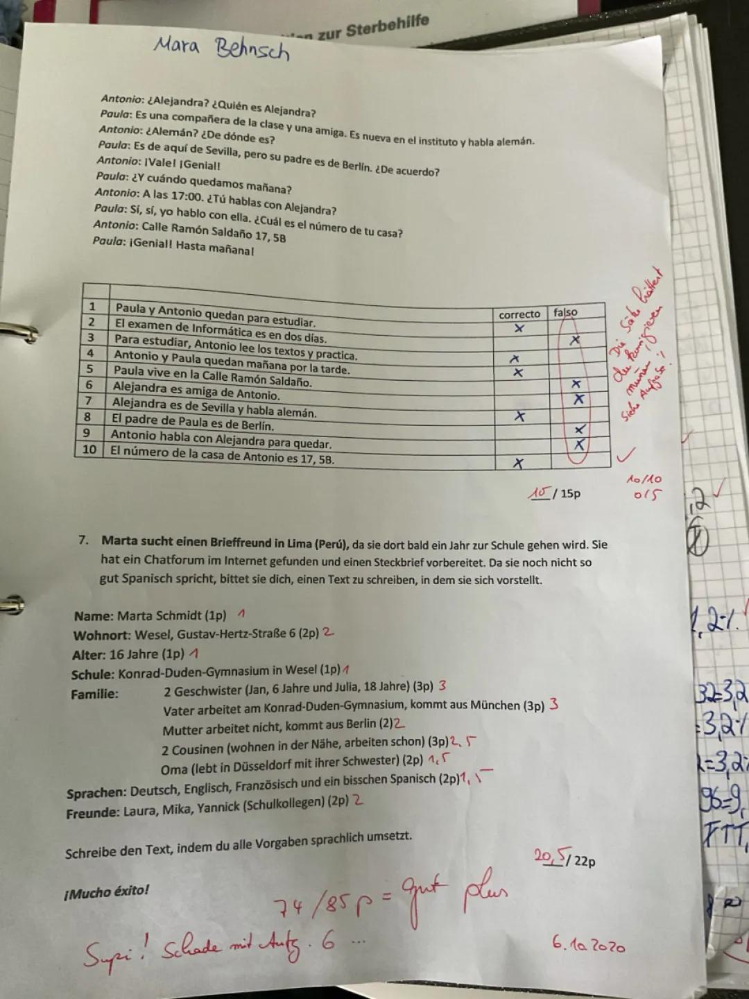 Verbformen, Sätze bilden, über sich selbst und seine Familie sprechen...