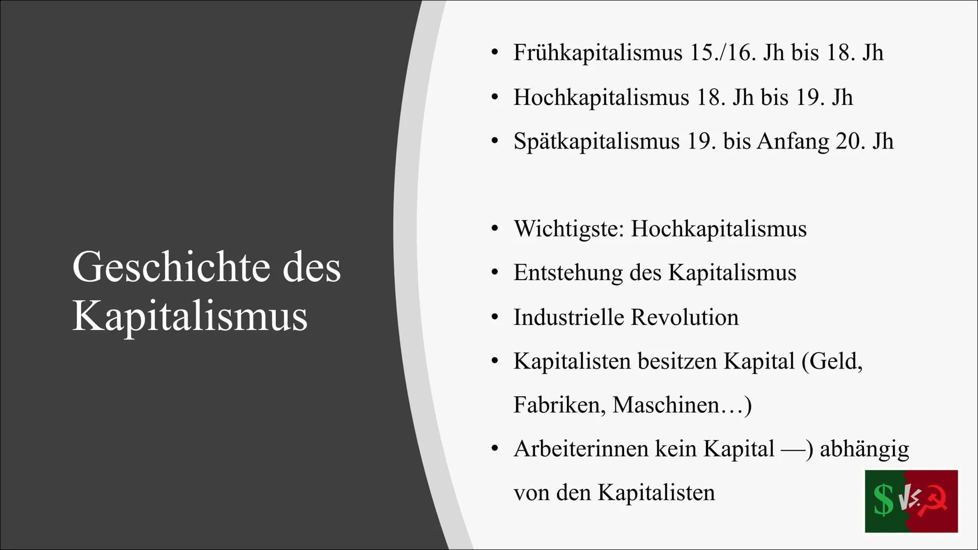 D
$
Kapitalismus & Kommunismus
Helena Pohle, Victoria Roth 11b PoWi Herr Balciunas Inhaltsverzeichnis
1)
Was ist der Kommunismus?
2)
Was ist