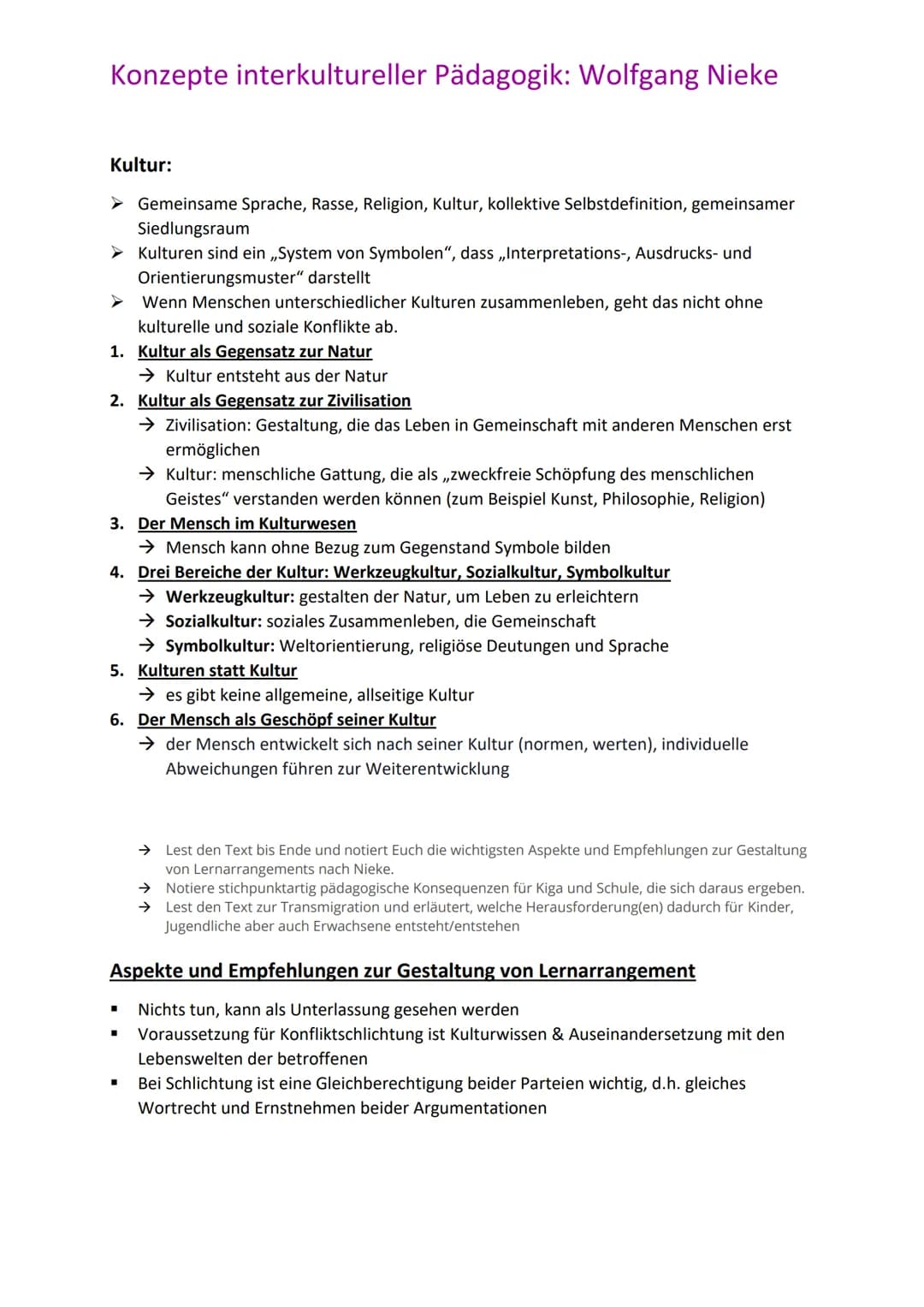 Konzepte interkultureller Pädagogik: Wolfgang Nieke
(Erstellt ein Schaubild wie sich die Ausländerpädagogik zur Interkulturellen Pädagogik e