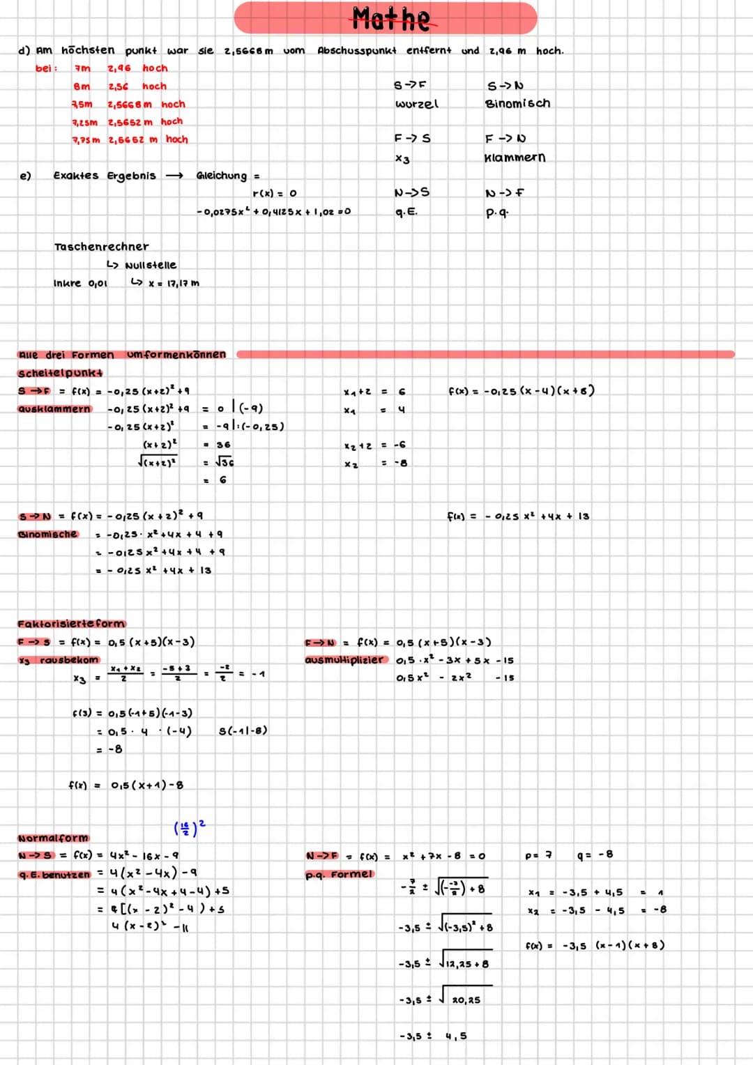 Mathe
по 4
was ist eine quadratische Funktion
Eine Funktion mit der Funktionsgleichung f(x) = ax² + bx+c nennt man eine quadratische Funktio