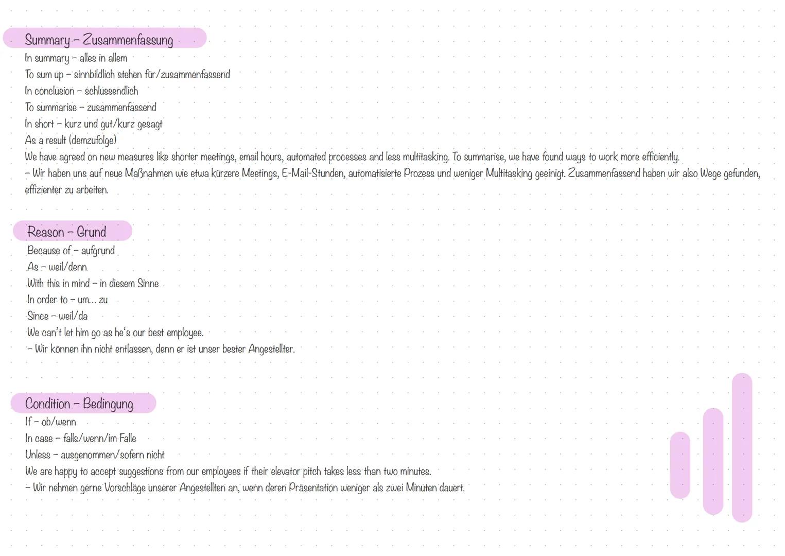 Linking Words
Linking Words in englischer Sprache können in verschiedene Funktionen eingeteilt werden, sie helfen dem Sprecher schnell das E