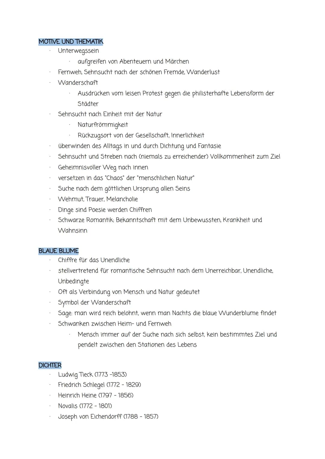 Romantik
WAS IST ROMANTIK?
als rückwärtsgewandte Bewegung gesehen (1795-1840)
nach der Klassik und Aufklärung
Überhöhung des Geheimnisvollen