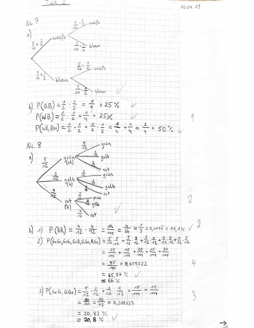 3. Test 9. Jg Mathematik E-Kurs Teil 1
Name: Jill
1. Berechne jeweils die fehlenden Werte (U, A, r, d) beim Kreis.
n
Radius r
4 cm
6,3cm
a)
