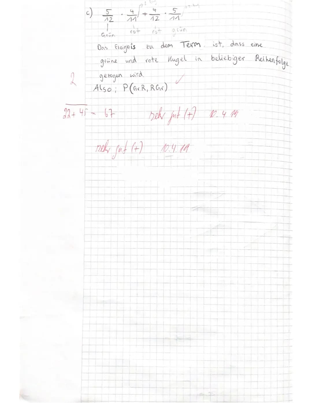 3. Test 9. Jg Mathematik E-Kurs Teil 1
Name: Jill
1. Berechne jeweils die fehlenden Werte (U, A, r, d) beim Kreis.
n
Radius r
4 cm
6,3cm
a)
