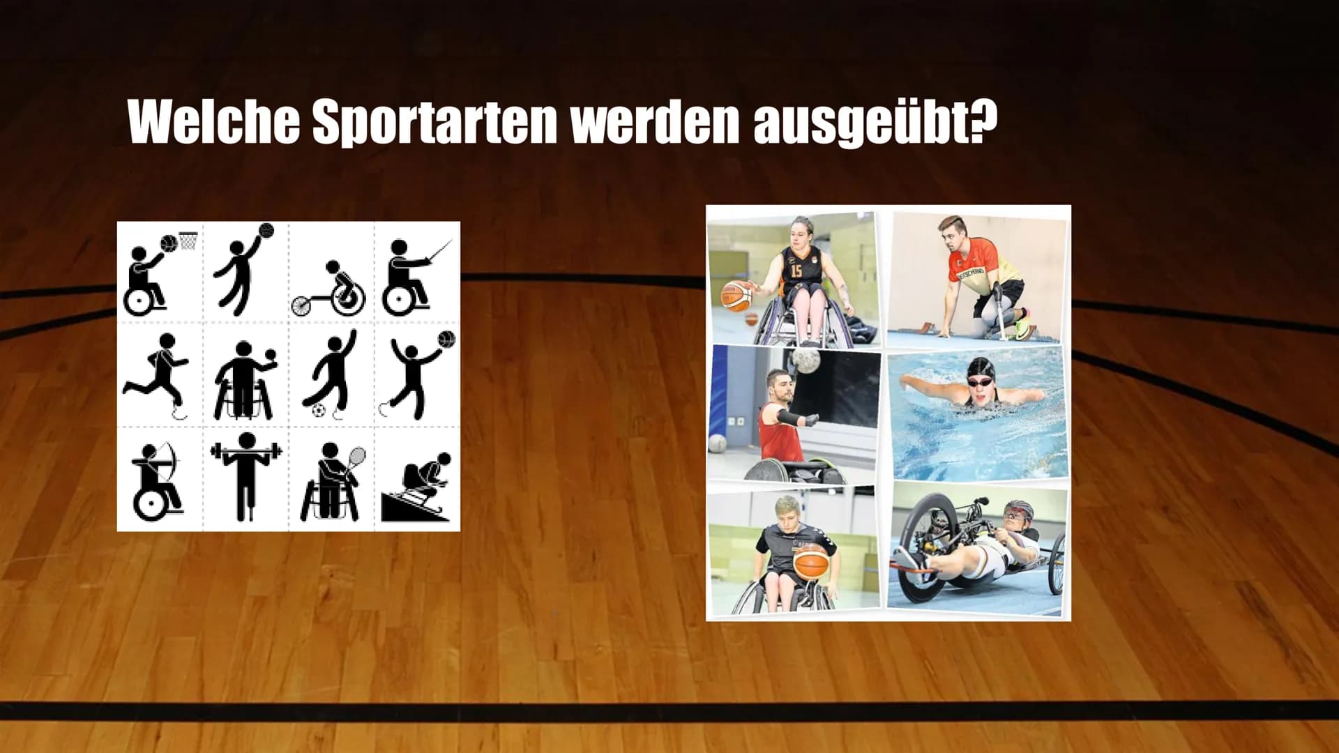  BEHINDERTENSPORT ÜBERSICHT ZUM BEHINDERTENSPORT
Warum gibt es den Behindertensport?
Welche Sportarten werden ausgeübt ?
Gibt es auch eine W