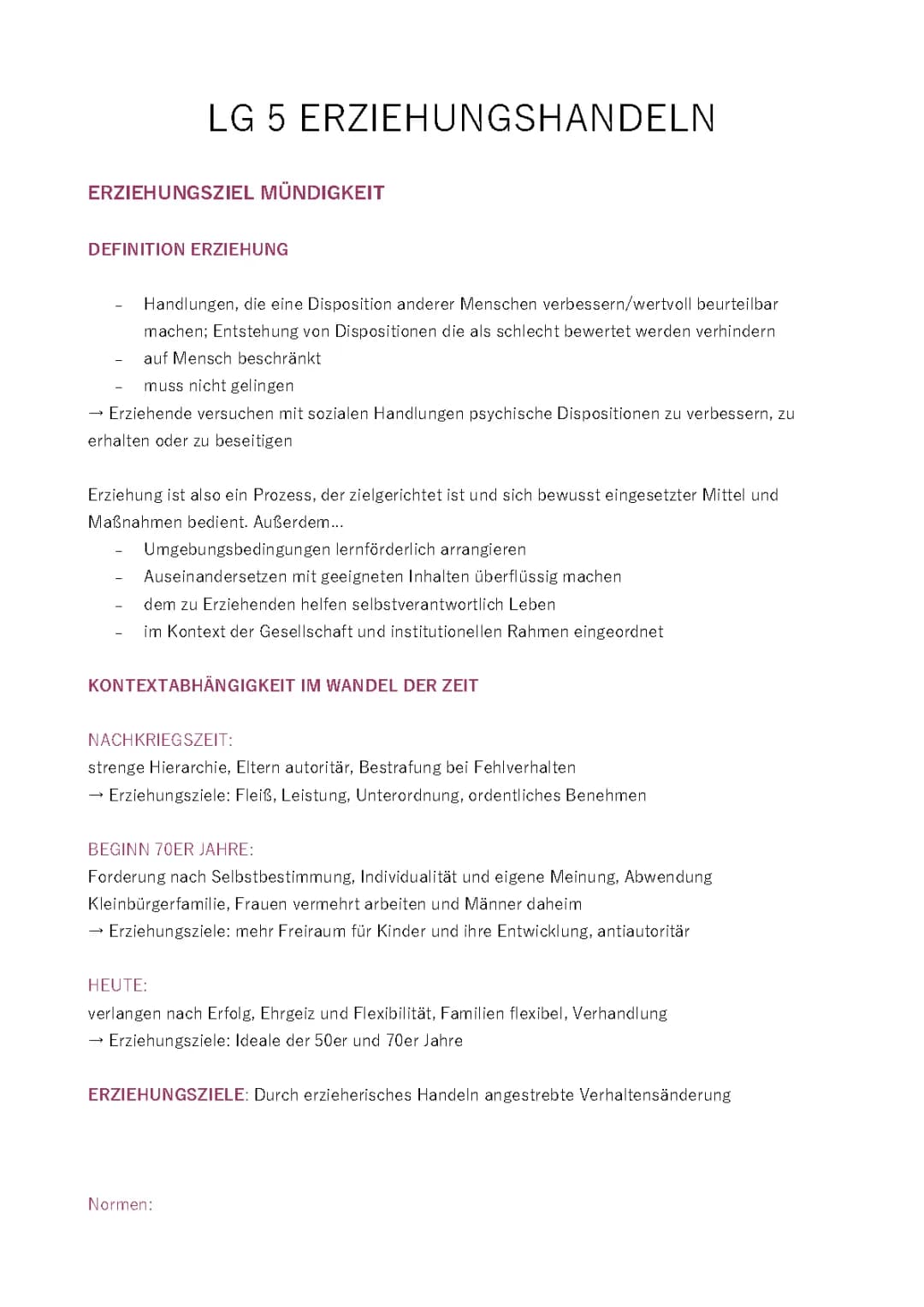 Erziehungshandeln: Einblicke und Definitionen