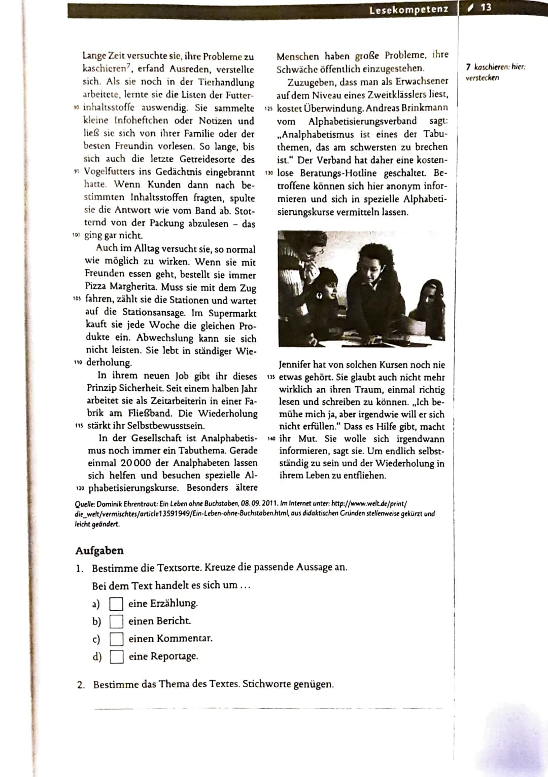 4/
Schritt für
Schritt
TIPP
Lesekompetenz
1 Den Leseprozess steuern
Wenn du glaubst, es würde genügen, einen Text nur einmal zu lesen, um ih