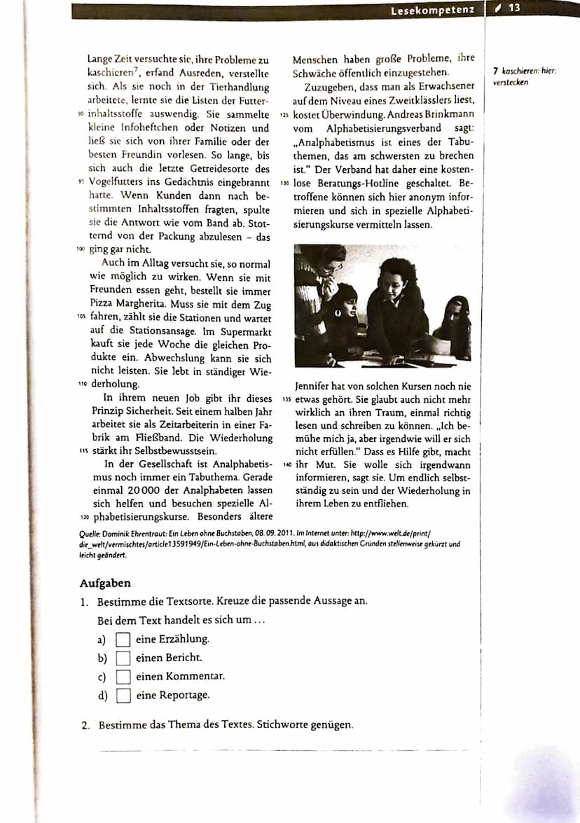 4/
Schritt für
Schritt
TIPP
Lesekompetenz
1 Den Leseprozess steuern
Wenn du glaubst, es würde genügen, einen Text nur einmal zu lesen, um ih