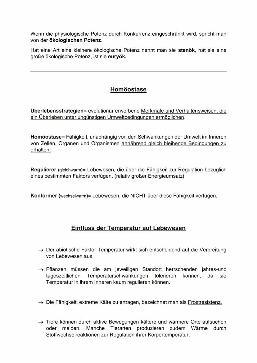 -Ökologie-
Einwirkung abiotischer und biotischer Umweltfaktoren auf Lebewesen
Abiotische Umweltfaktoren:
● Faktoren der unbelebten Umwelt
● 