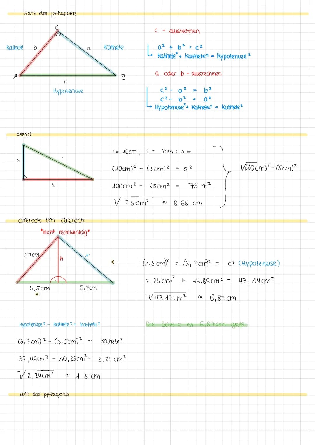 Satz des Pythagoras