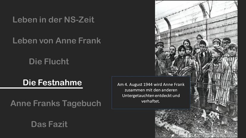 Anne Frank
Inwiefern ist das Schicksal von Anne
Frank beispielhaft für das der Verfolgten
im NS-Staat?
Von Viktoria Kovalev Inhaltsangabe Le