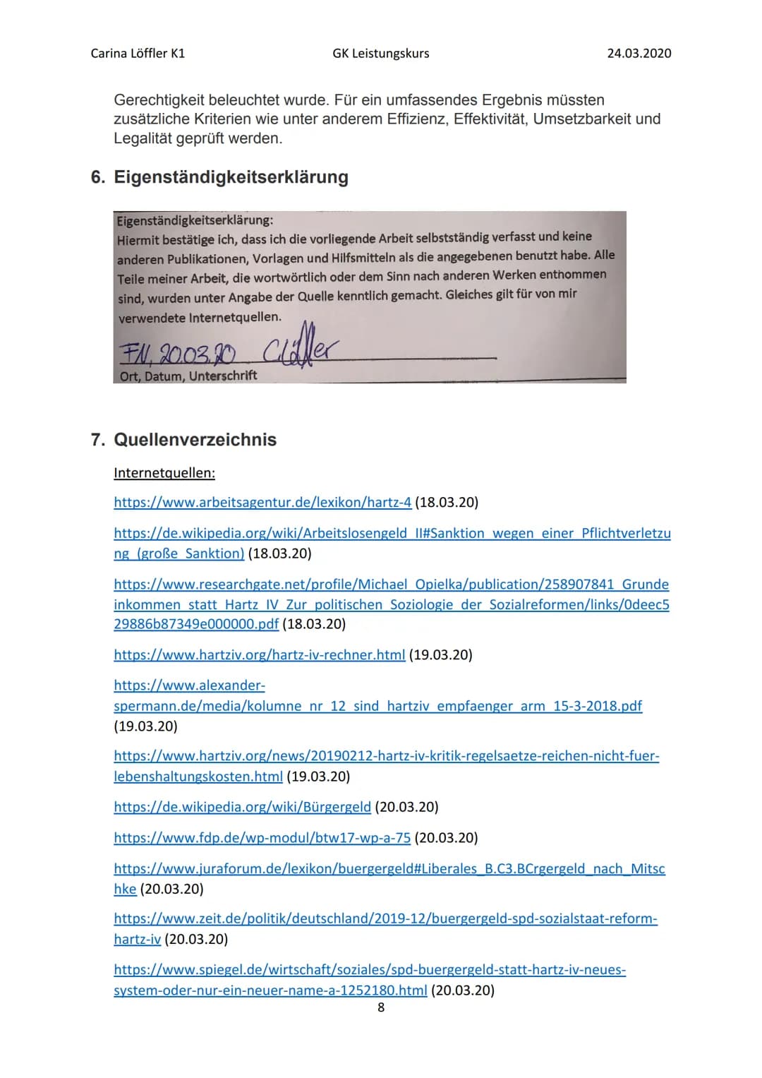 Carina Löffler K1
GK Leistungskurs
Führt Bürgergeld zu mehr sozialer
Gerechtigkeit als Hartz IV?
1
H₂A, R, T, Z,
2
I, V.
6
Bild 1
24.03.2020