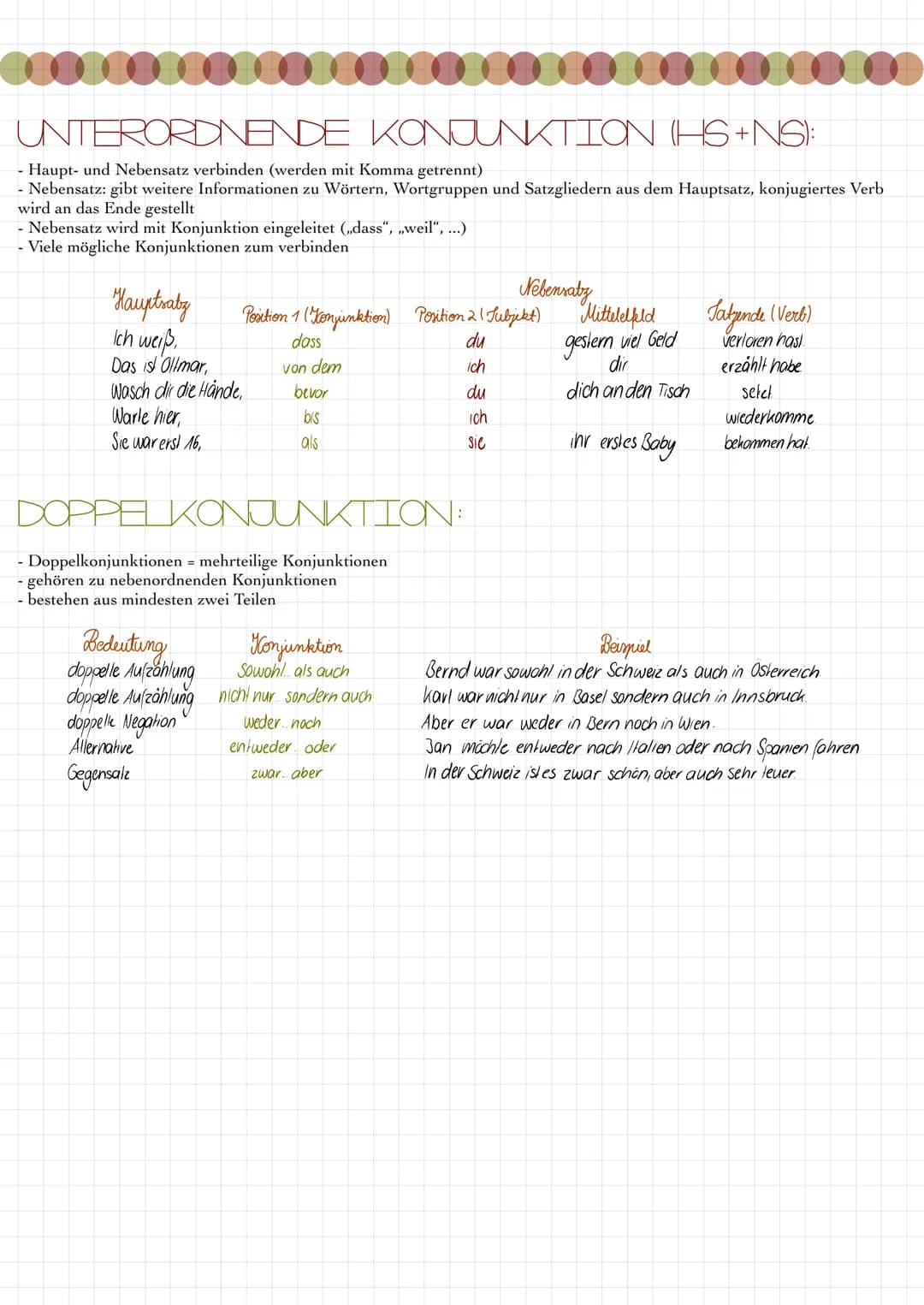 0x000
Dengundire
ALLGEMEINES
Konjunktionen, auch Bindewörter genannt, haben die Aufgabe, Wörter,
Wortgruppen, Satzglieder oder gleich ganze 