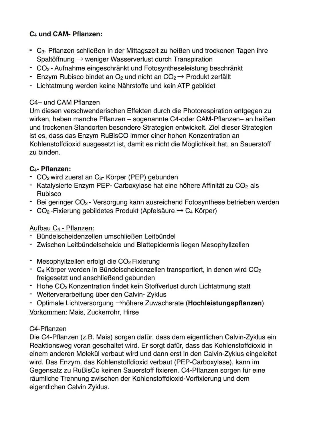 Abhängigkeit der Fotosynthese von äußerem Faktoren:
Licht:
bei geringen Lichtintensitäten überwiegt die CO2 -Abgabe durch Zellatmung die
fot