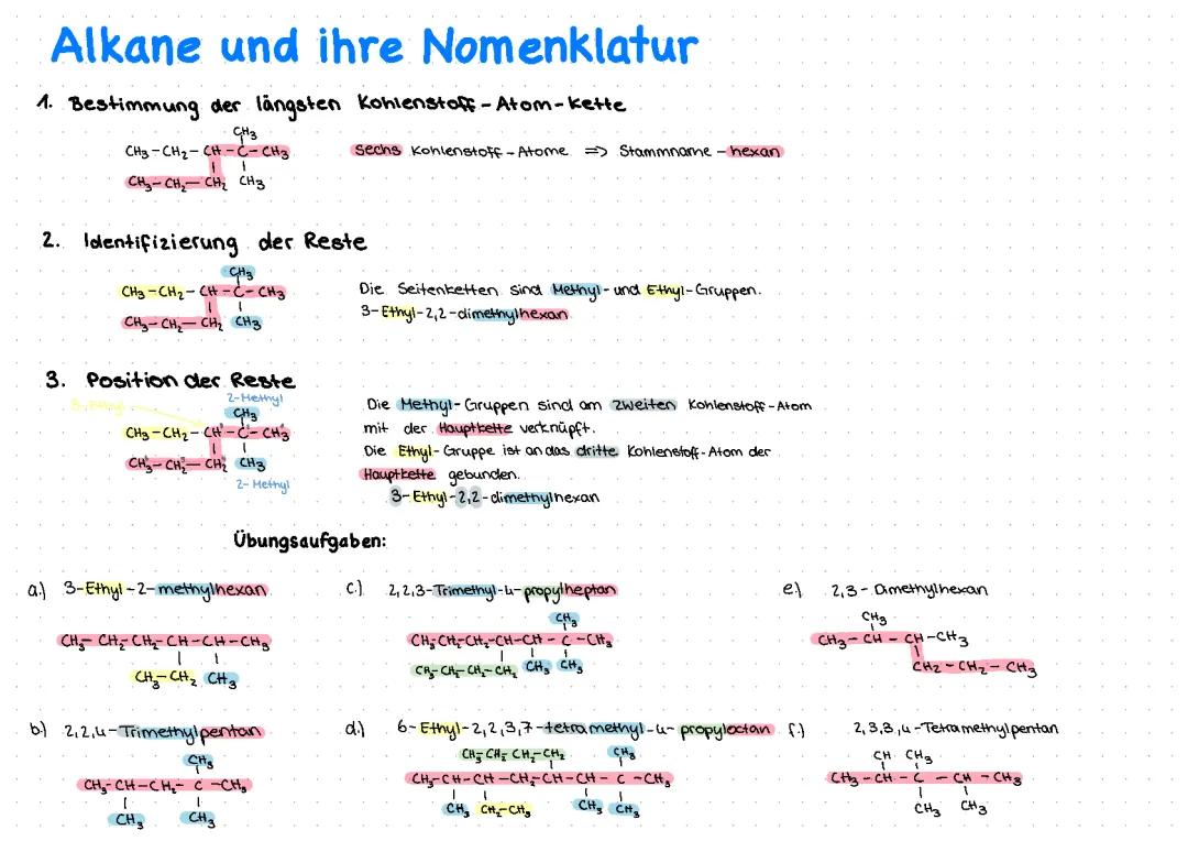 Alkane und ihre Nomenklatur 