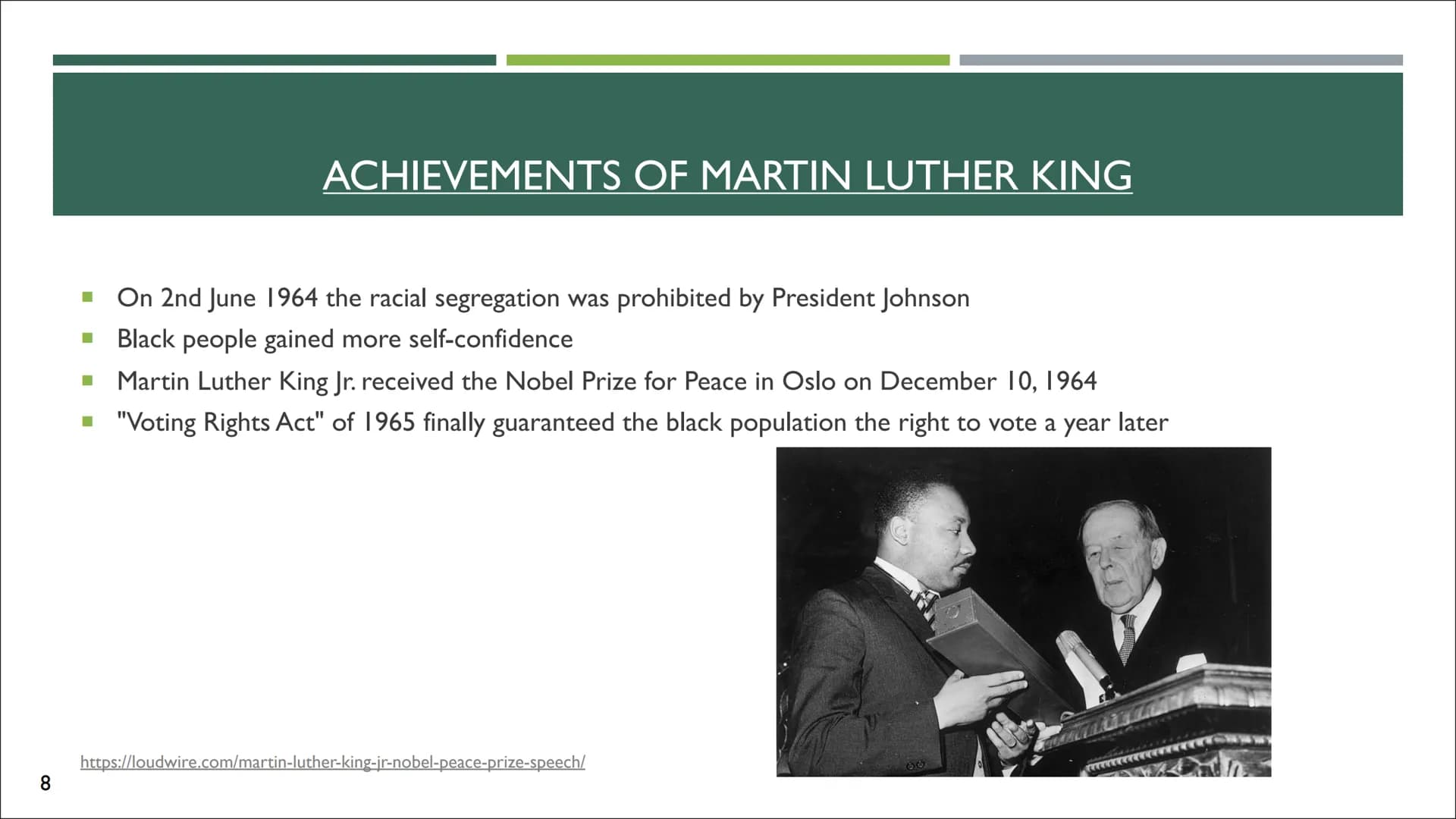 MARTIN LUTHER KING
A PRESENTATION BY...
BAKERMAT
VANDAAD
Délicieuse
RECORDA
https://www.youtube.com/watch?v=PFJeoGu_e8E
I https://upload.wik