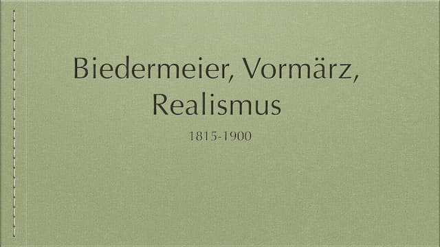 Know Biedermeier, Vormärz, Realismus Epochen Gedichte thumbnail